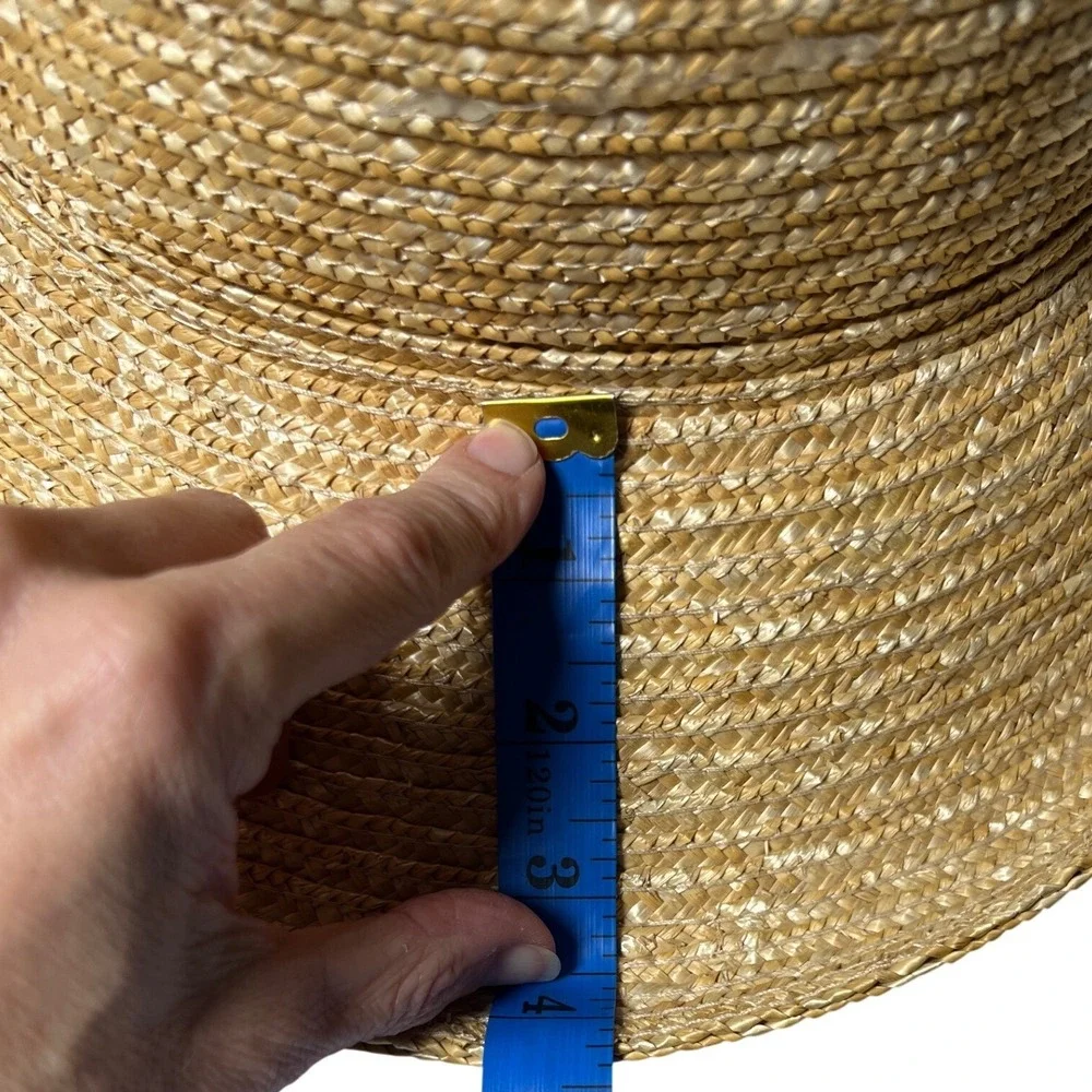 Coastal‎ Straw Sun Hat Wide Brim Wheatbraid Woven Giovannio OS